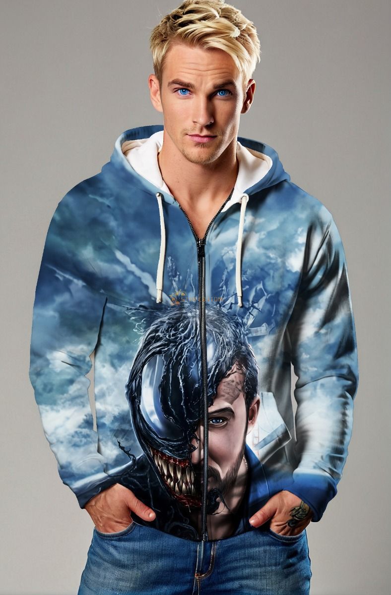 Venom Fusion Zip-Up Hoodie – Dark Evolution Edition