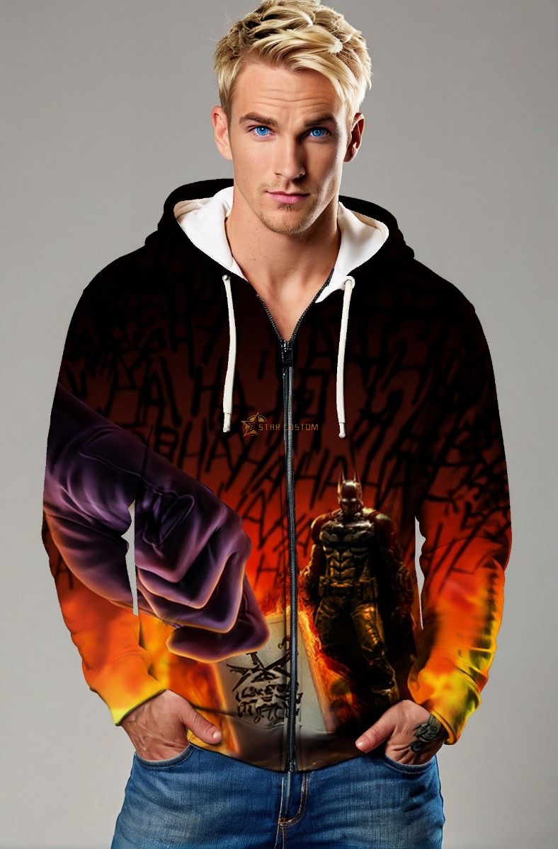 Laughing War Zip-Up – Chaos and Vengeance Collide