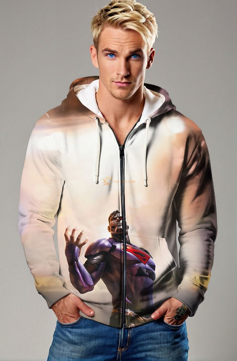 Mecha Superman Armor Zip-Up – Titanium Justice Split Design