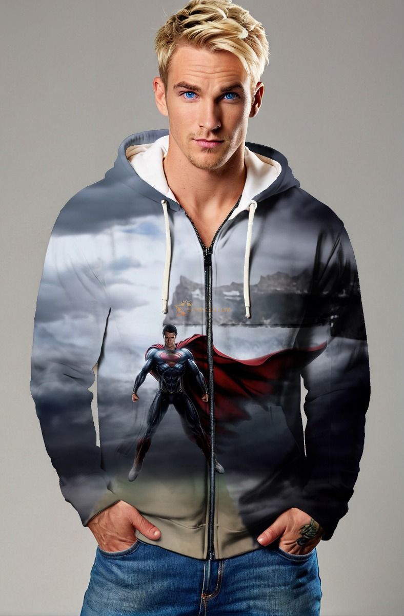 Man of Steel Zip-Up – Flight Against Darkness
