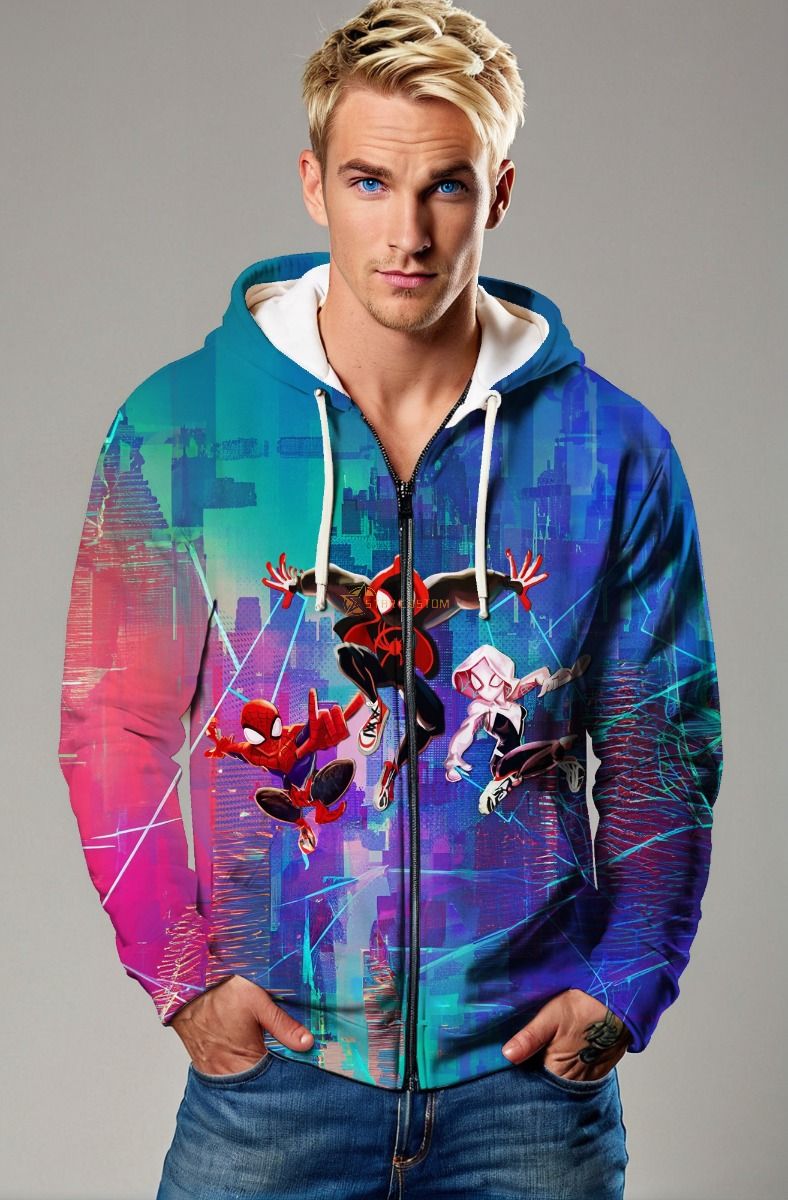 Spider-Verse Neon Zip-Up – Triple Threat