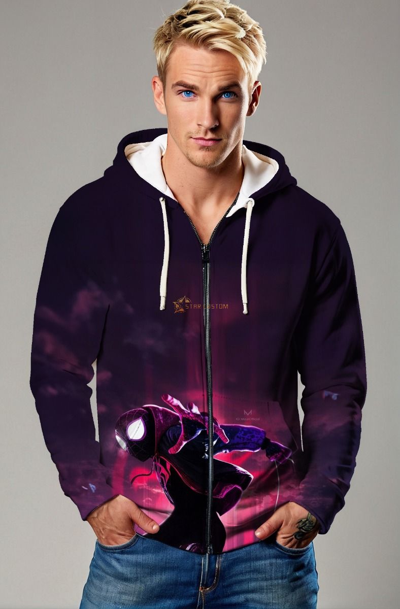 Miles Morales Skyline Zip-Up – Midnight Descent