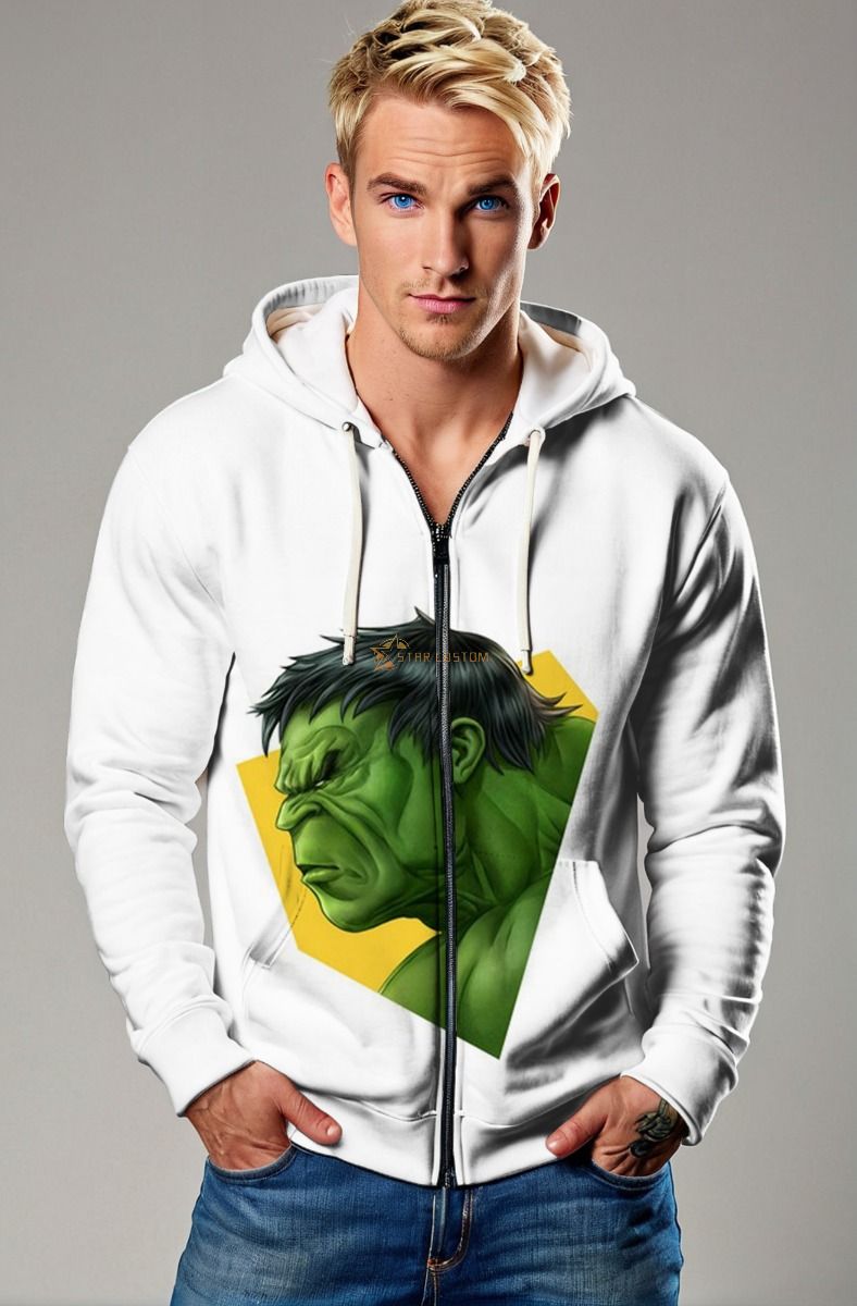Gamma Punch Zip-Up – Hulk Head Profile Design