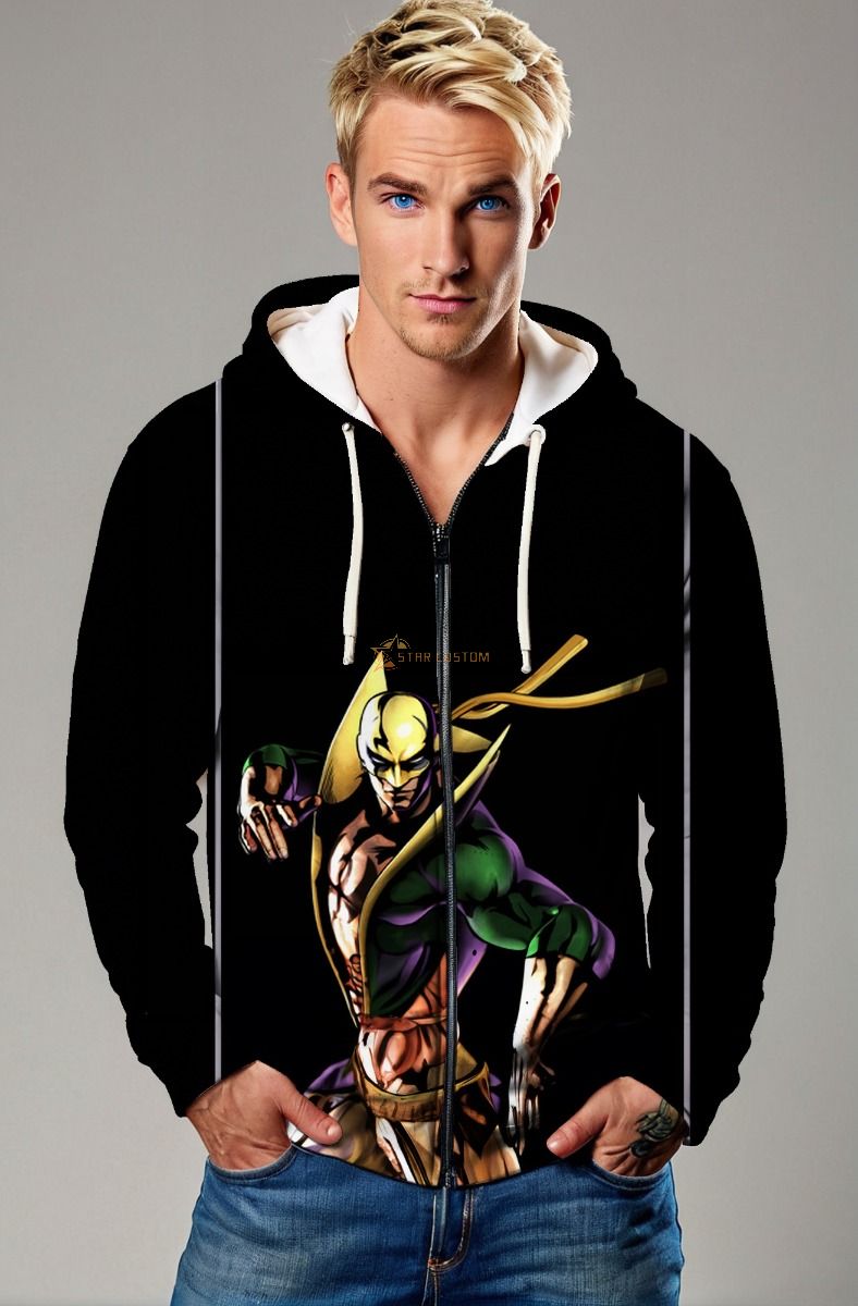Bruce Banner Zip-Up Hoodie - Iconic Green & Black Marvel Design