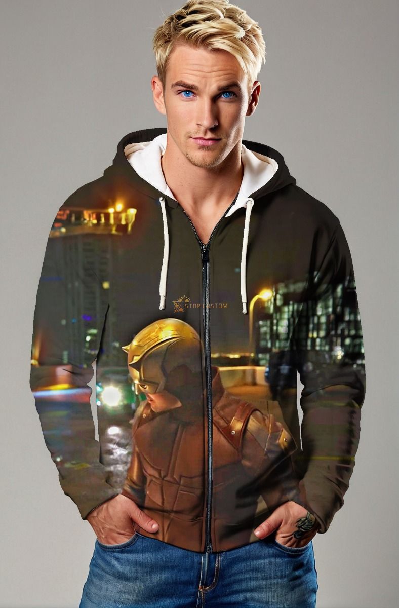 Daredevil Neon Night Zip-Up Hoodie