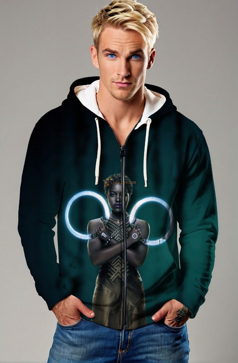 Black Panther Dark Green Zip-Up Hoodie