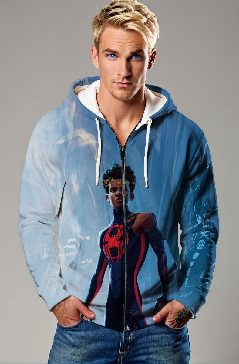 Spiderman Graphic Zip-Up Hoodie
