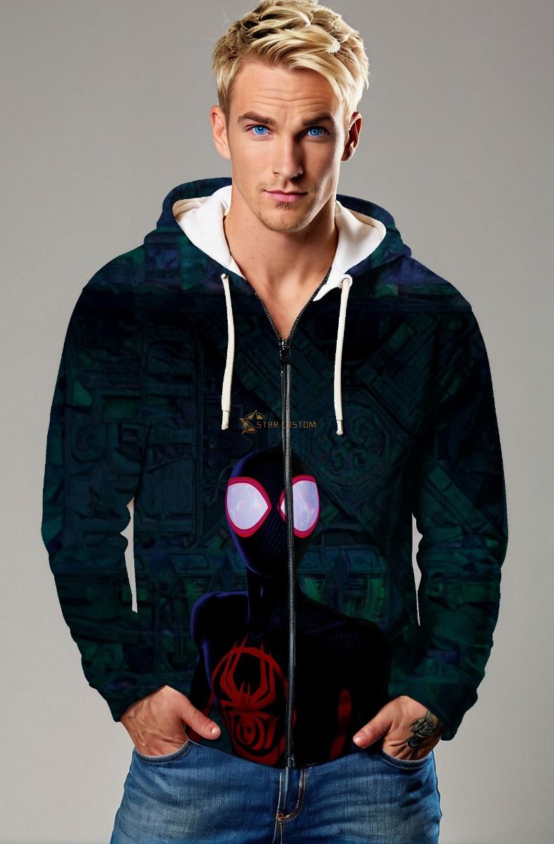 Spiderman - Miles Morales Graphic Zip-Up Hoodie