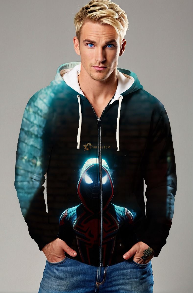Zip-Up Hoodie - Spider-Man Design