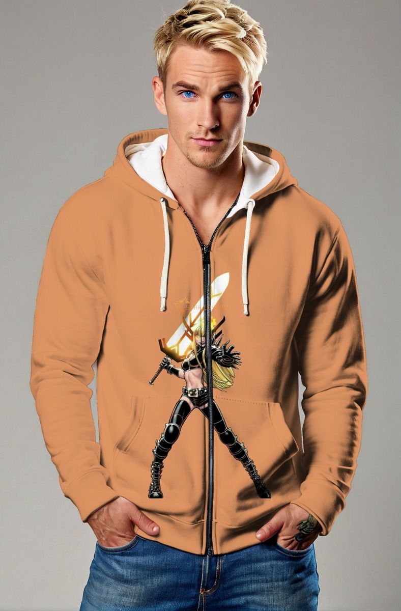 Illyana Rasputin / Magik Camel Brown Zip-Up Hoodie