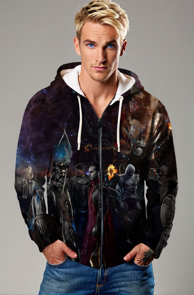 Midnight Sons by Agt Design Zip-up Hoodie