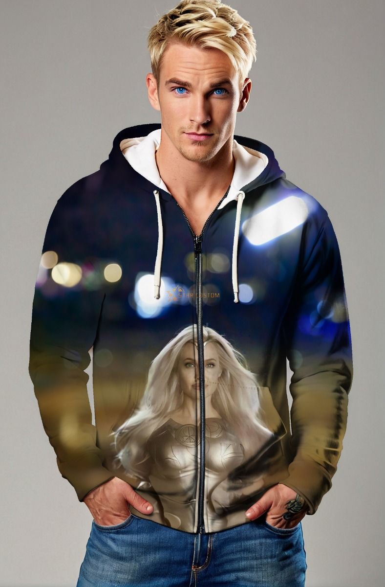 Stay stylish and strong with this Thena-inspired zip-up hoodie.