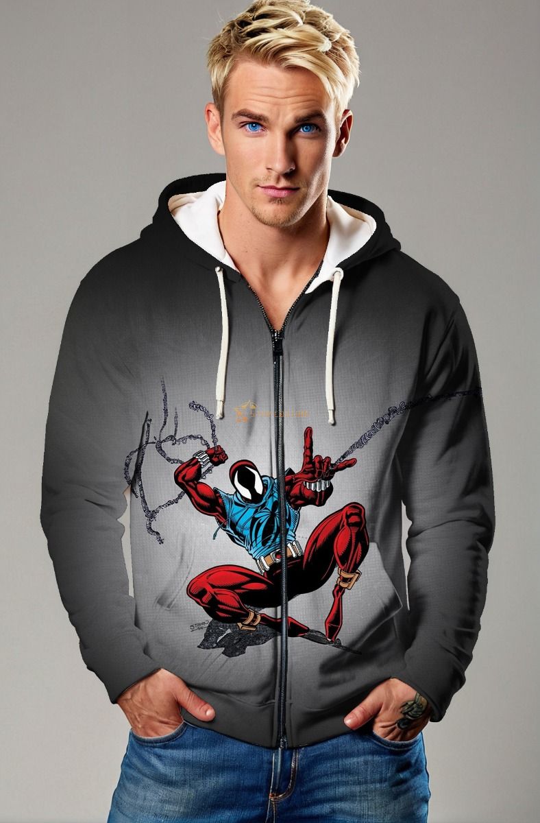 The Scarlet Spider Zip-Up Hoodie offers the ultimate combination of style and comfort