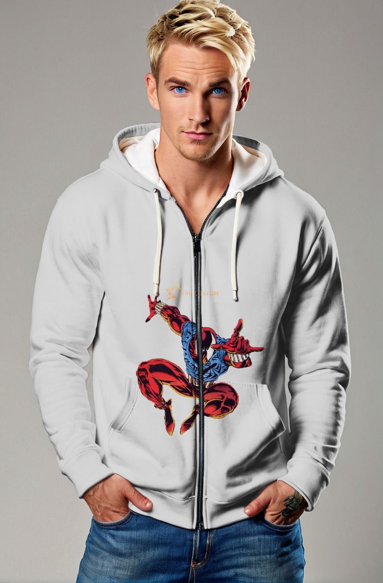 The Scarlet Spider Zip-Up Hoodie combines functionality and Marvel style