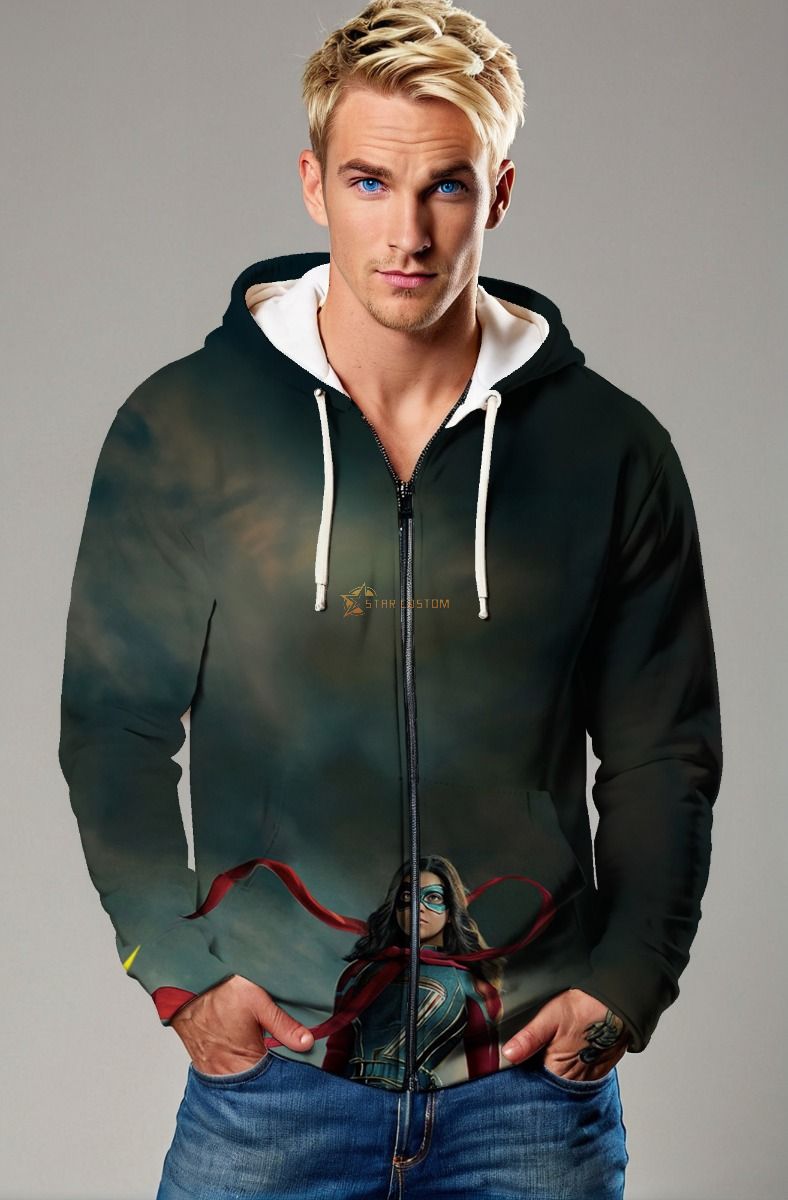 Kamala Khan / Ms. Marvel Zip-Up Hoodie – Strength and Style