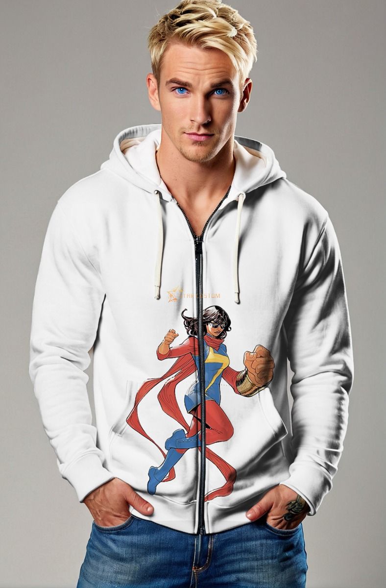 Kamala Khan / Ms. Marvel Zip-Up Hoodie – Empowering Fashion