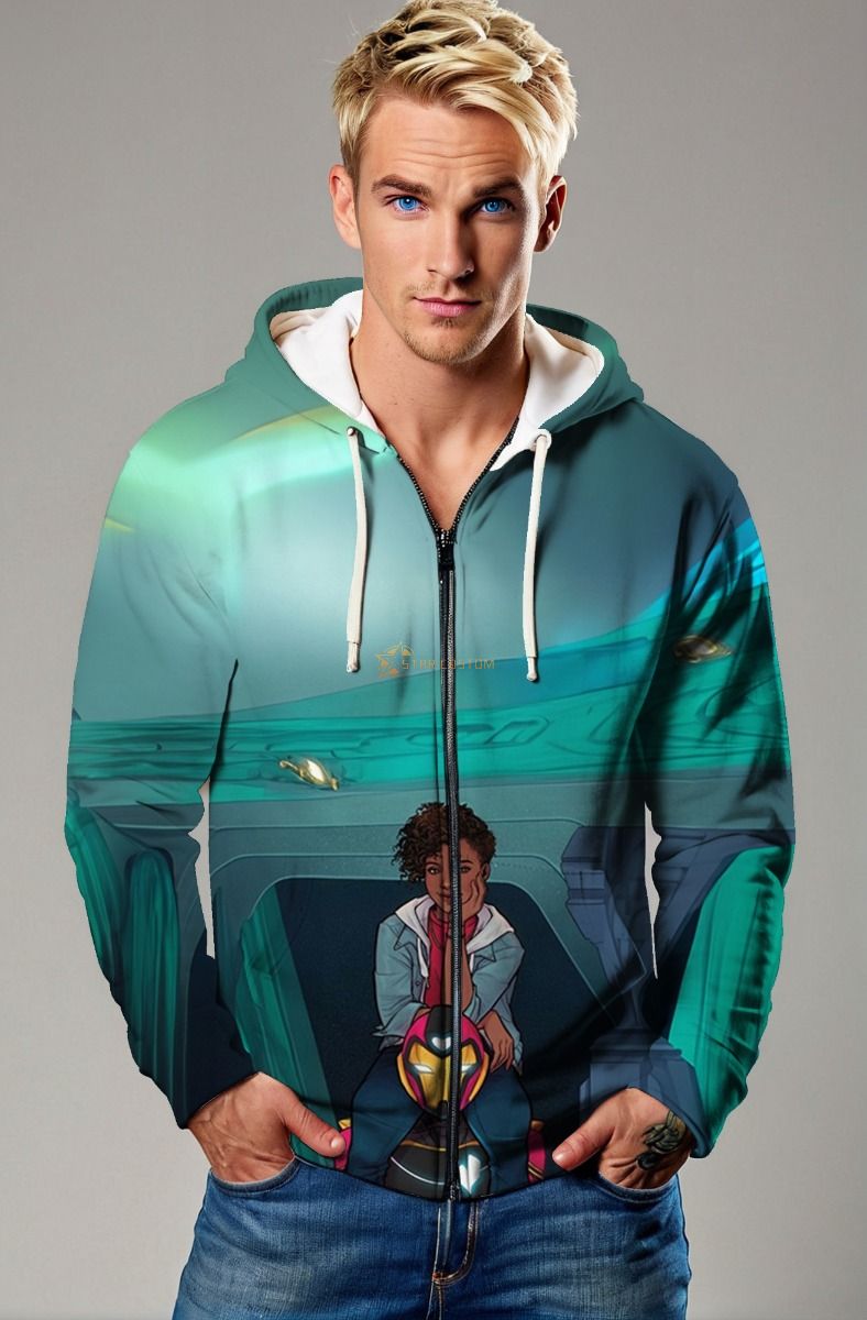 Riri Williams Zip-Up Hoodie – Ironheart in Action