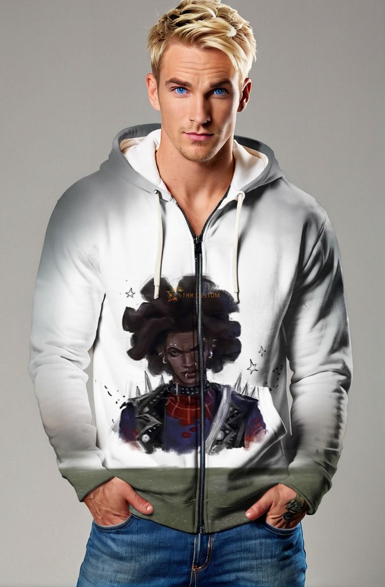 Hobie Brown Zip-Up Hoodie – Spider-Punk Rock