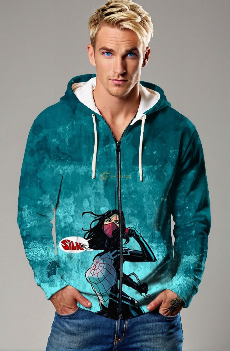 Cindy Moon Zip-Up Hoodie – Silk Power