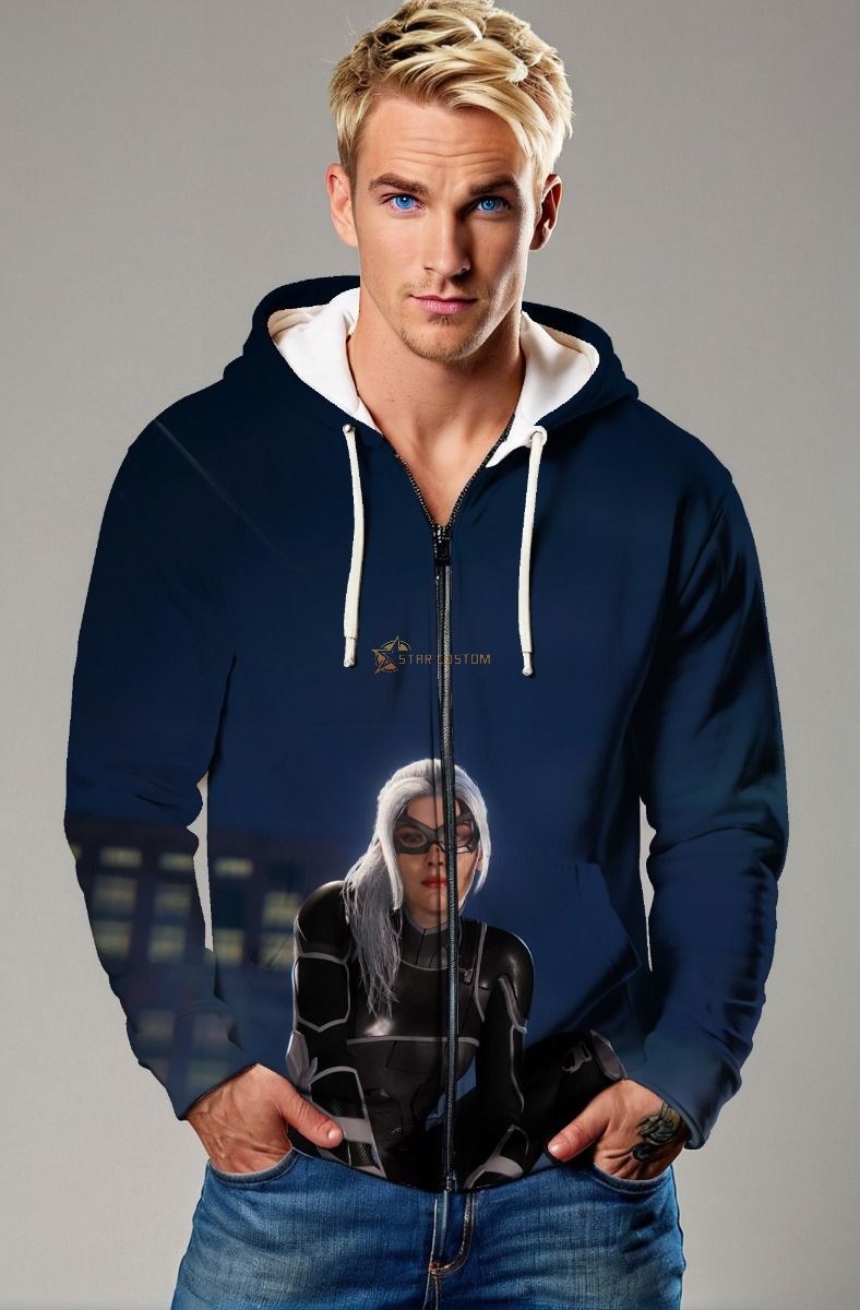 Felicia Hardy / Black Cat Zip-Up Hoodie - Night Heist Edition