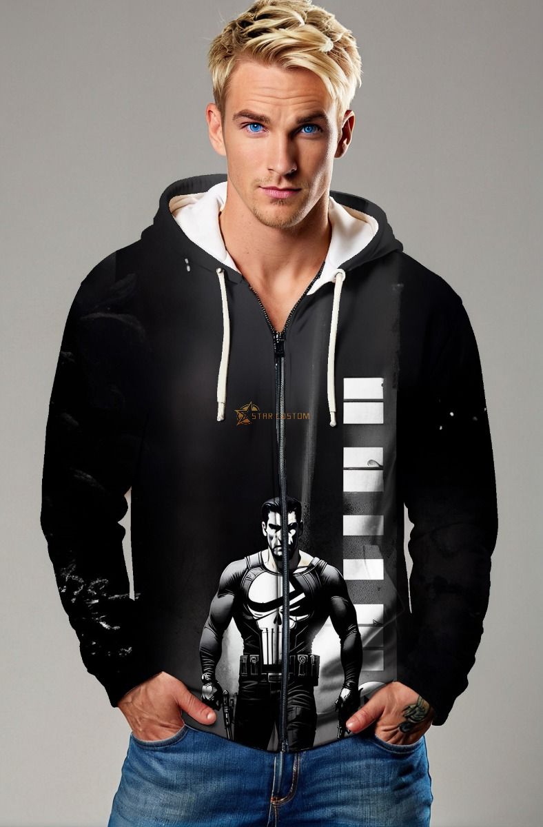 Frank Castle / The Punisher Zip-Up Hoodie - Justice Unleashed Edition