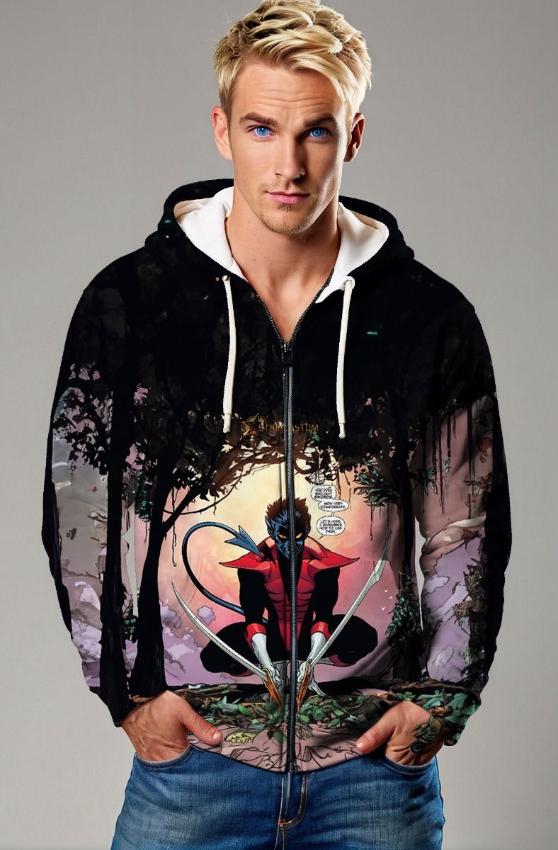 Kurt Wagner / Nightcrawler Zip-Up Hoodie - Heroic Teleportation