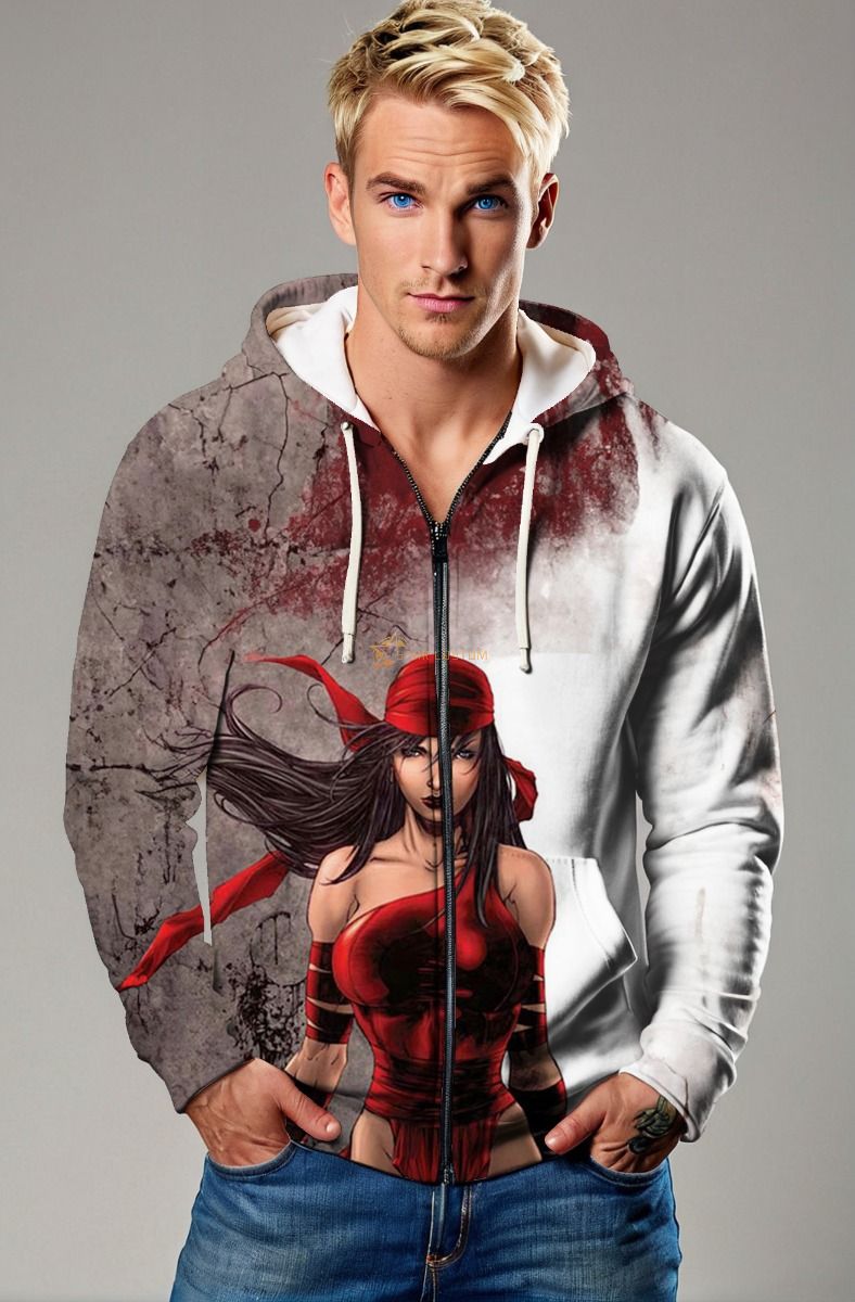 Elektra Natchios Zip-Up Hoodie - Assassin of the Shadows