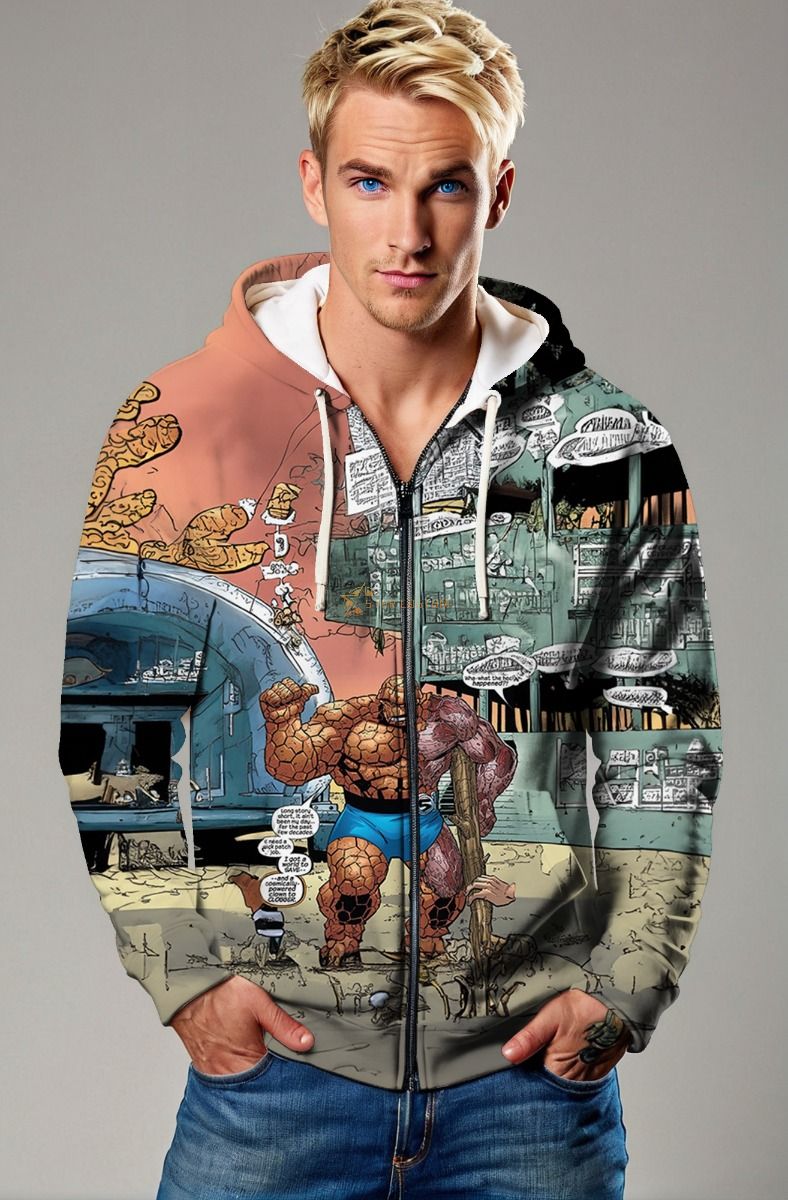 Ben Grimm / The Thing Zip-Up Hoodie - Show Your Loyalty to The Thing