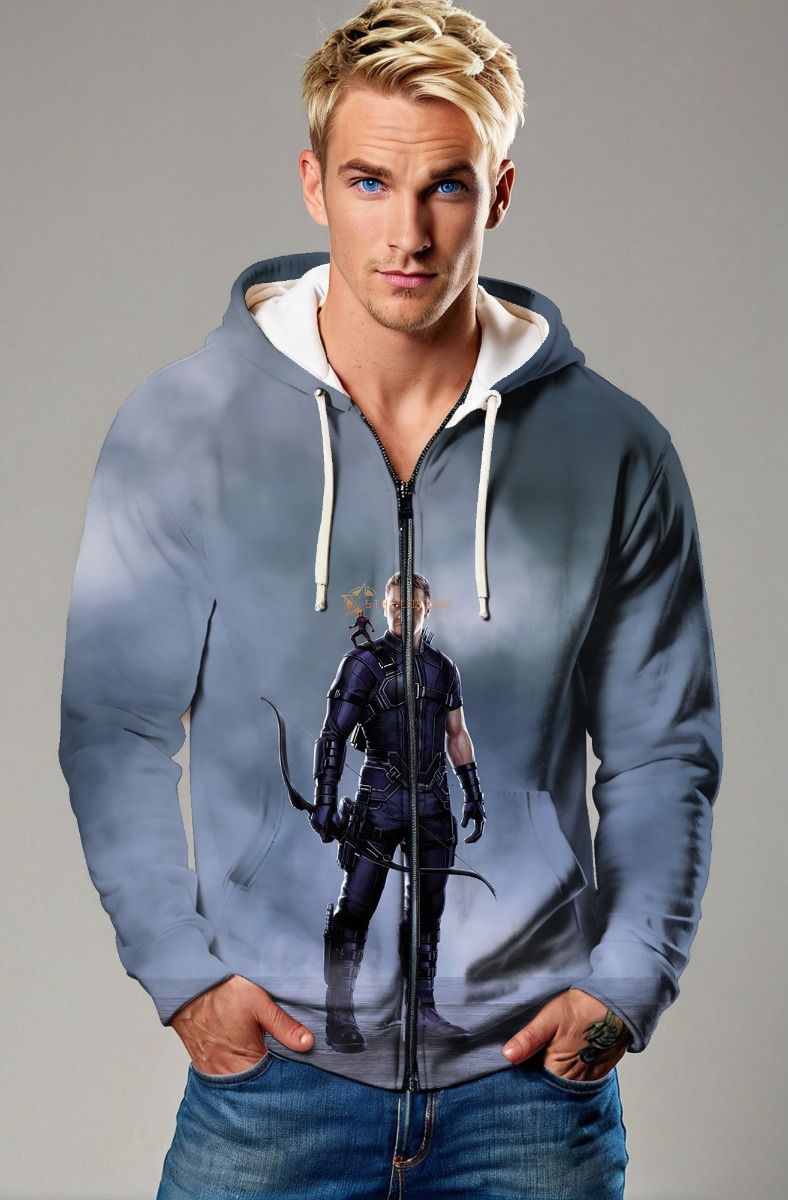 Clint Barton / Hawkeye Zip-Up Hoodie - Ready for Action