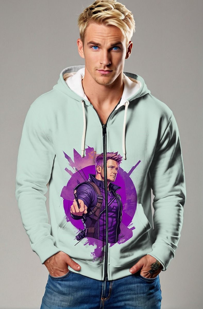 Clint Barton / Hawkeye Zip-Up Hoodie - Ready for 