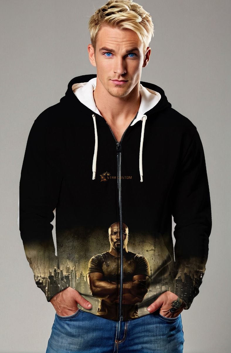 Luke Cage Zip-Up Hoodie - The Power of Harlem