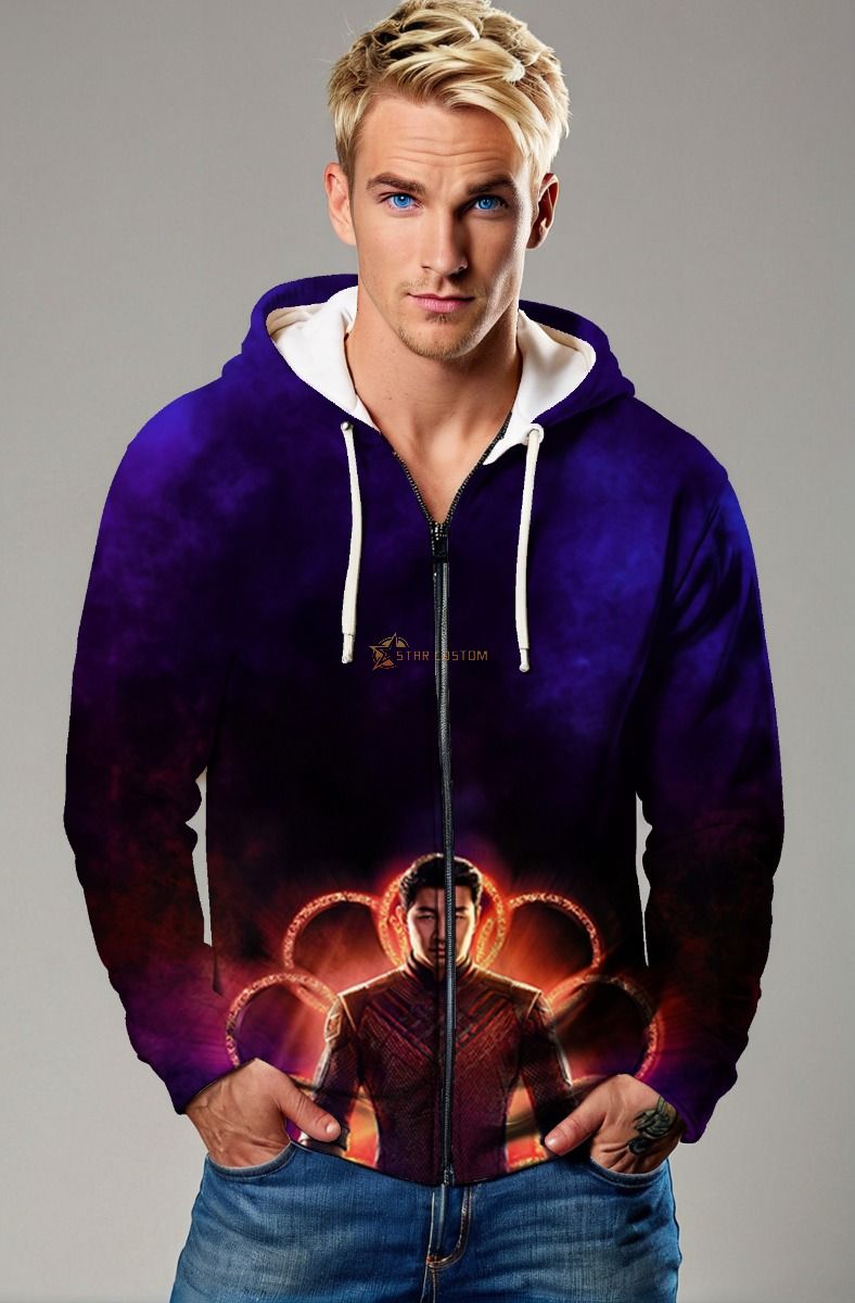 Shang-Chi Zip-Up Hoodie - Mystical Energy and Martial Arts Power