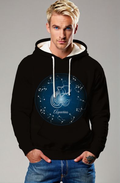 Aquarius Starry Sky Blue Unisex Hoodie