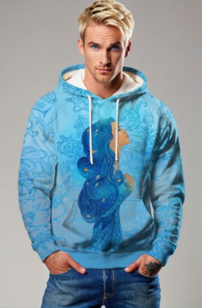 Aquarius Guardian Goddess Helen Blue Hoodie for All