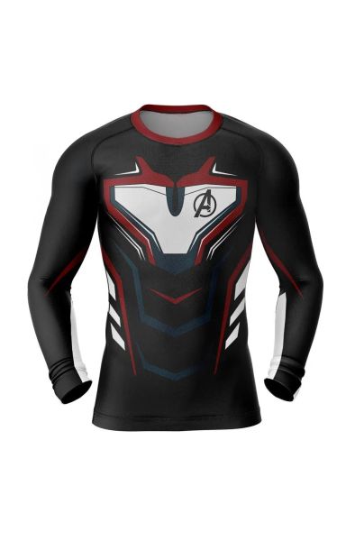 Avengers Endgame Long Sleeve Rash Guard Compression Shirt