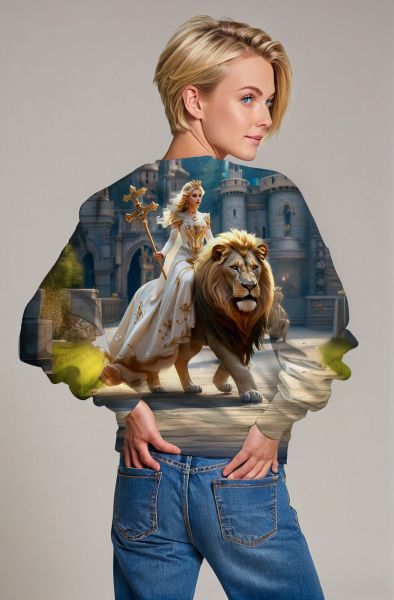 Regal Roar: The Lion's Kingdom Hoodie, Sweatshirt, Zip-Up, T-Shirt