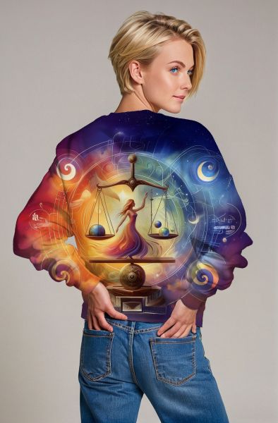 Libra Zodiac Collection: Cosmic Balance-Sweatshirt