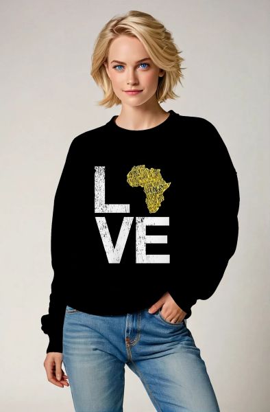 Love for Africa Sweatshirt - T-Shirts, Hoodies, Zip-Up Jackets, and Pullovers-Sweatshirt