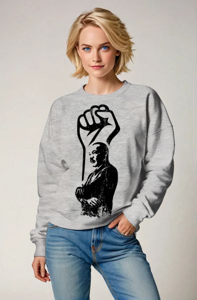 Grey Strength & Unity Sweatshirt - T-Shirts, Hoodies, Zip-Up Jackets, and Pullovers-Sweatshirt