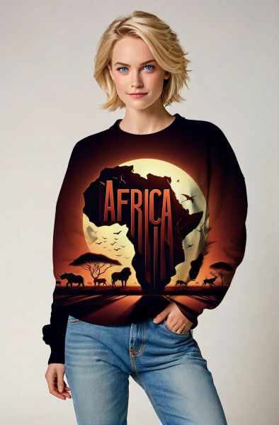Spirit of Africa Sweatshirt - T-Shirts, Hoodies, Zip-Up Jackets, and Pullovers-Sweatshirt