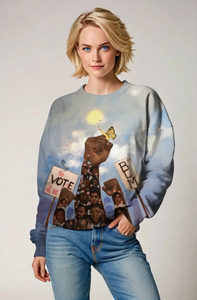 Rise Up for Change Sweatshirt - T-Shirts, Hoodies, Zip-Up Jackets, and Pullovers-Sweatshirt