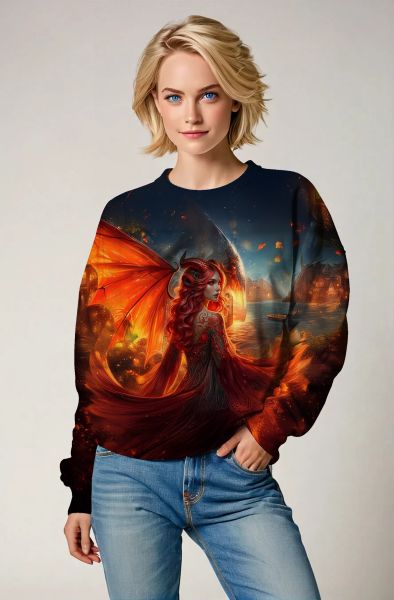 Aries Zodiac Collection: The Fiery Sorceress Hoodie, Sweatshirt, Zip-Up, T-Shirt-Sweatshirt