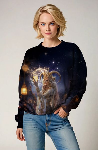 Aries Zodiac Collection: The Goddess of Light Hoodie, Sweatshirt, Zip-Up, T-Shirt-Sweatshirt