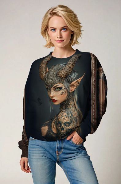 Aries Zodiac Collection: The Fiery Empress Hoodie, Sweatshirt, Zip-Up, T-Shirt-Sweatshirt