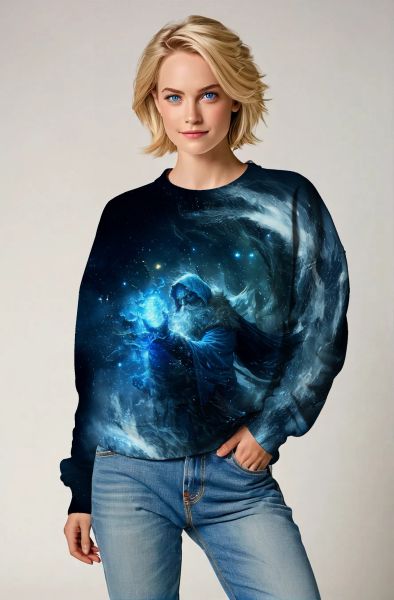 Aquarius Zodiac Collection: Elemental Flow Hoodie, Sweatshirt, Zip-Up, T-Shirt-Sweatshirt