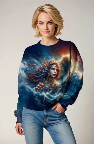Cancer Zodiac Collection: The Celestial Siren Hoodie, Sweatshirt, Zip-Up, T-Shirt-Sweatshirt