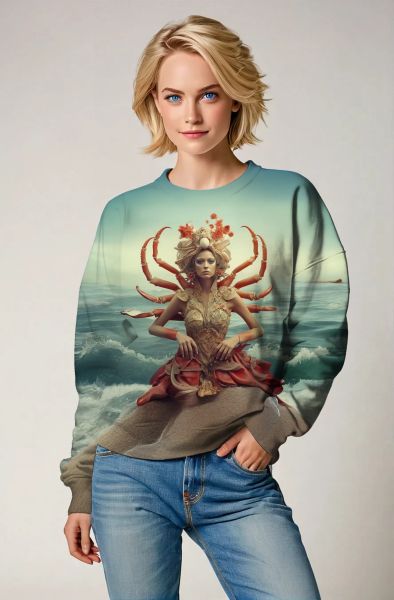 Cancer Zodiac Collection: The Celestial Crustacean Hoodie, Sweatshirt, Zip-Up, T-Shirt-Sweatshirt