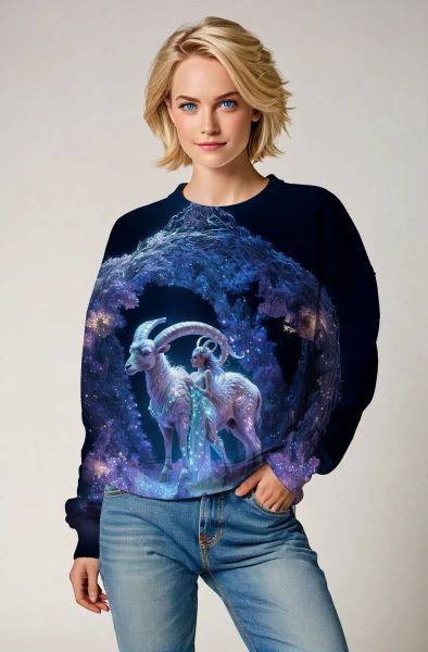 Capricorn Zodiac Collection: The Earthly Journey Hoodie, Sweatshirt, Zip-Up, T-Shirt-Sweatshirt