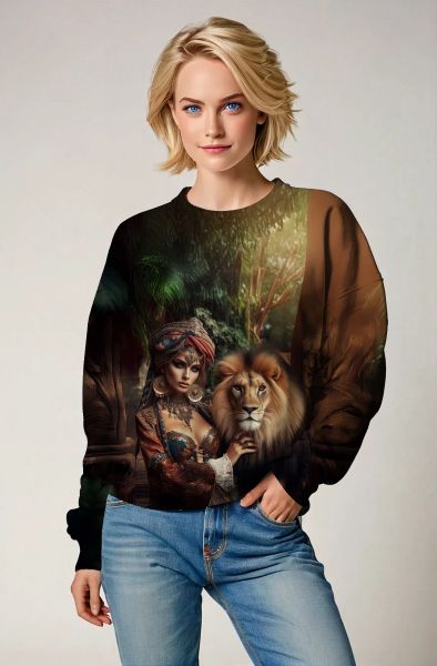 The Regal Roar: Lioness of the Jungle Hoodie, Sweatshirt, Zip-Up, T-Shirt