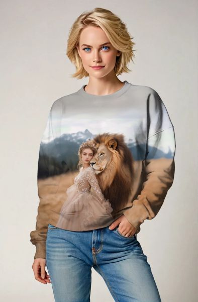 Lioness of the Mountains: Regal Strength Hoodie, Sweatshirt, Zip-Up, T-Shirt-Sweatshirt
